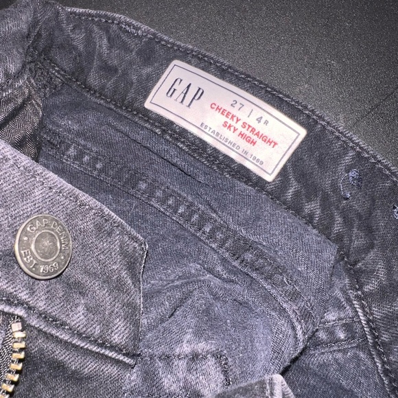 Women’s Gap Cheeky Straight Sky High Charcoal Jeans 27 4R - Picture 6 of 6